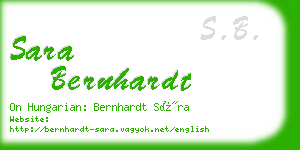 sara bernhardt business card